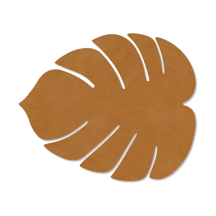 Monstera Leaf Nupo placemat S - Burned curry, 26x22 cm - LIND DNA
