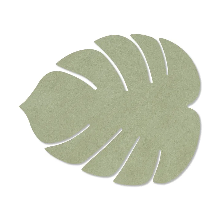 Monstera Leaf Nupo placemat S - Olive green, 26x22 cm - LIND DNA