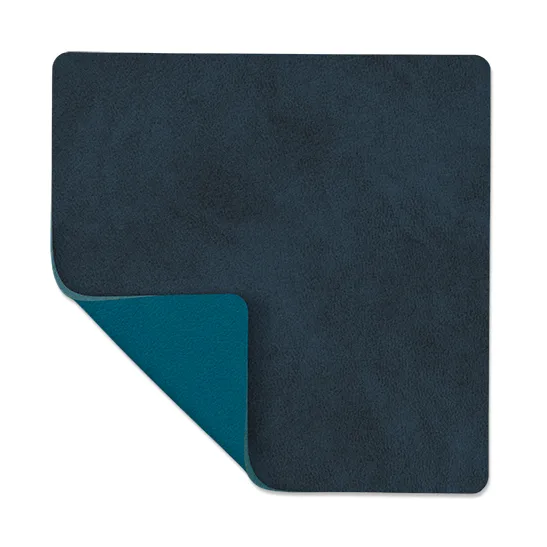 Nupo coaster square reversible 1 pcs - Midnight blue-petrol - LIND DNA