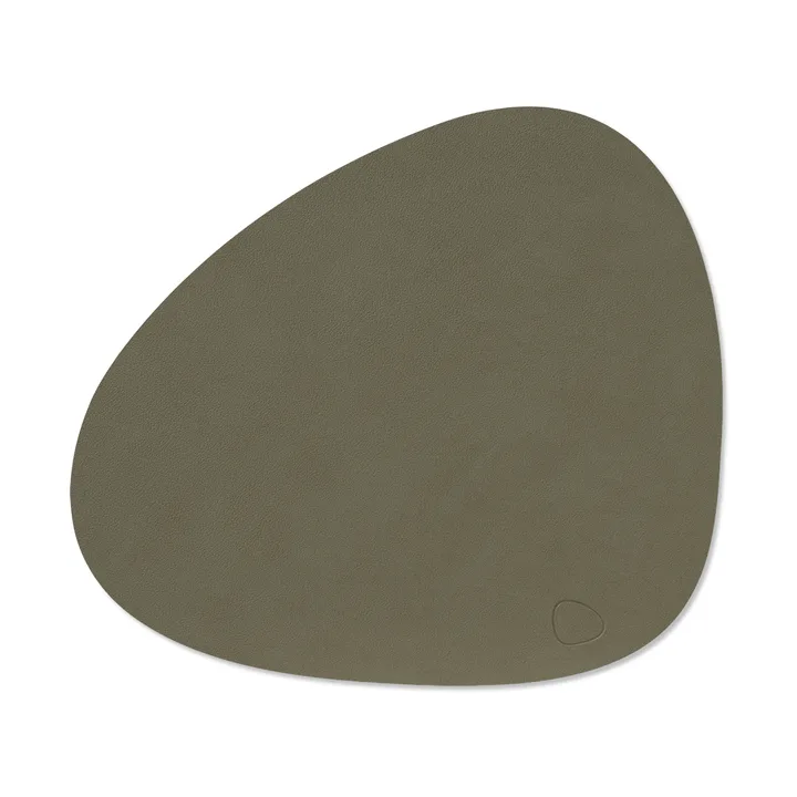 Nupo place mat curve M - Army green, 35x31 cm - LIND DNA