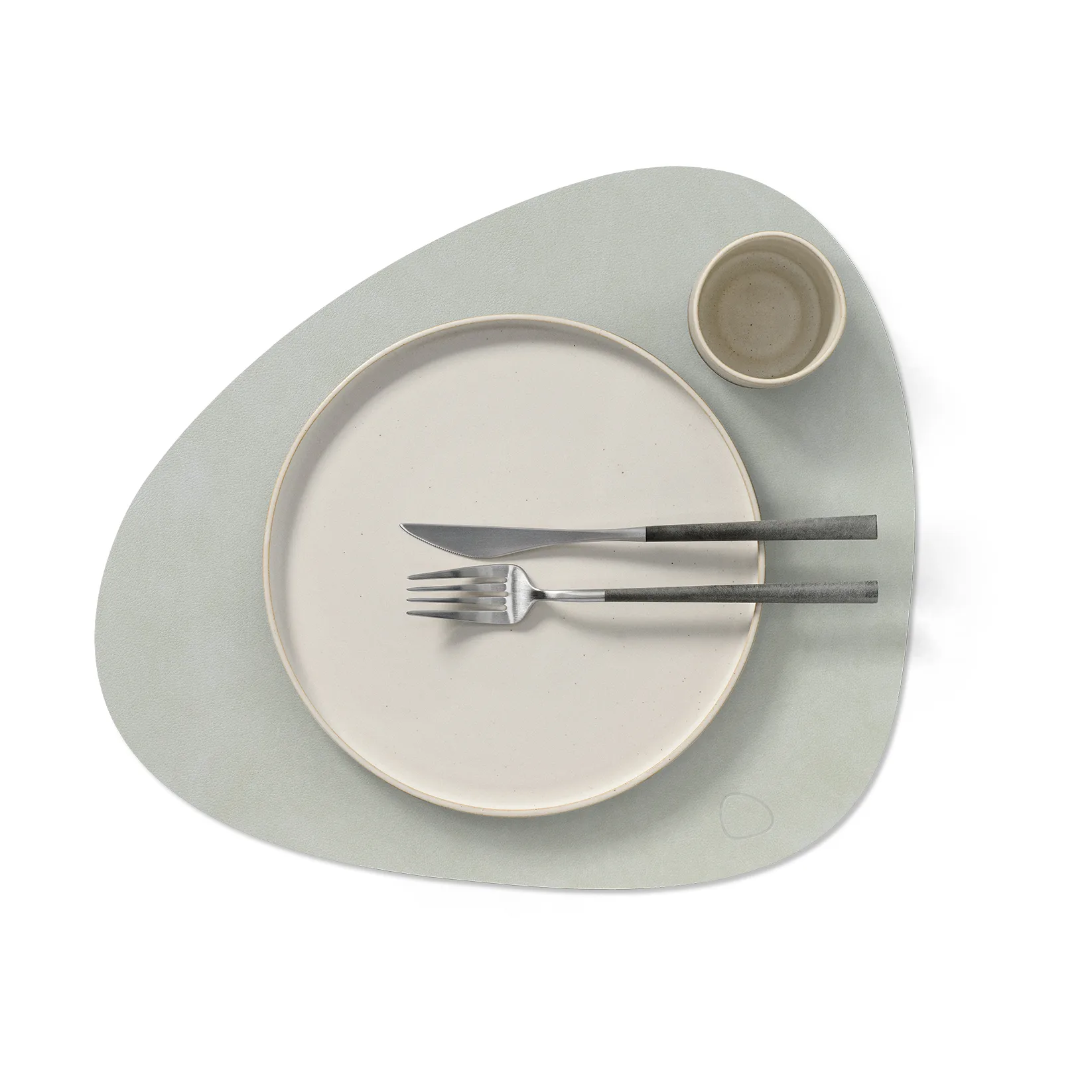 Nupo placemat curve L, Metallic (stone grey) LIND DNA