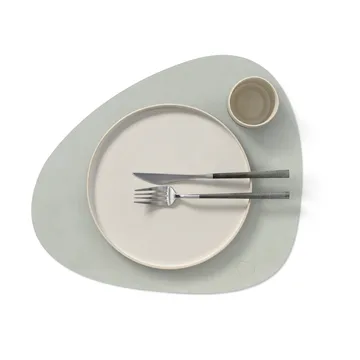 Nupo placemat curve L - Metallic (stone grey) - LIND DNA