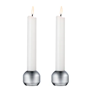 Silhouette candle sticks 34 2-pack - Chrome - LIND DNA
