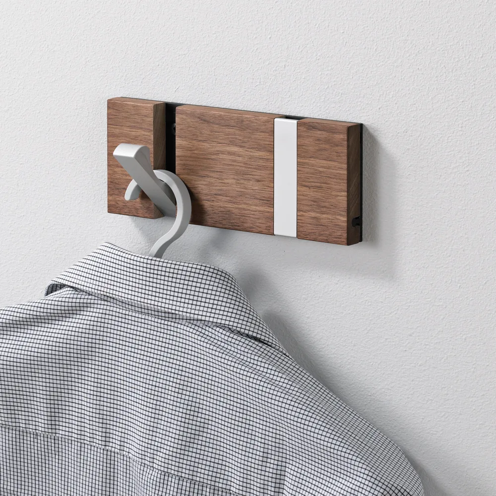 Knax hanger 2-hook, Oiled walnut LoCa