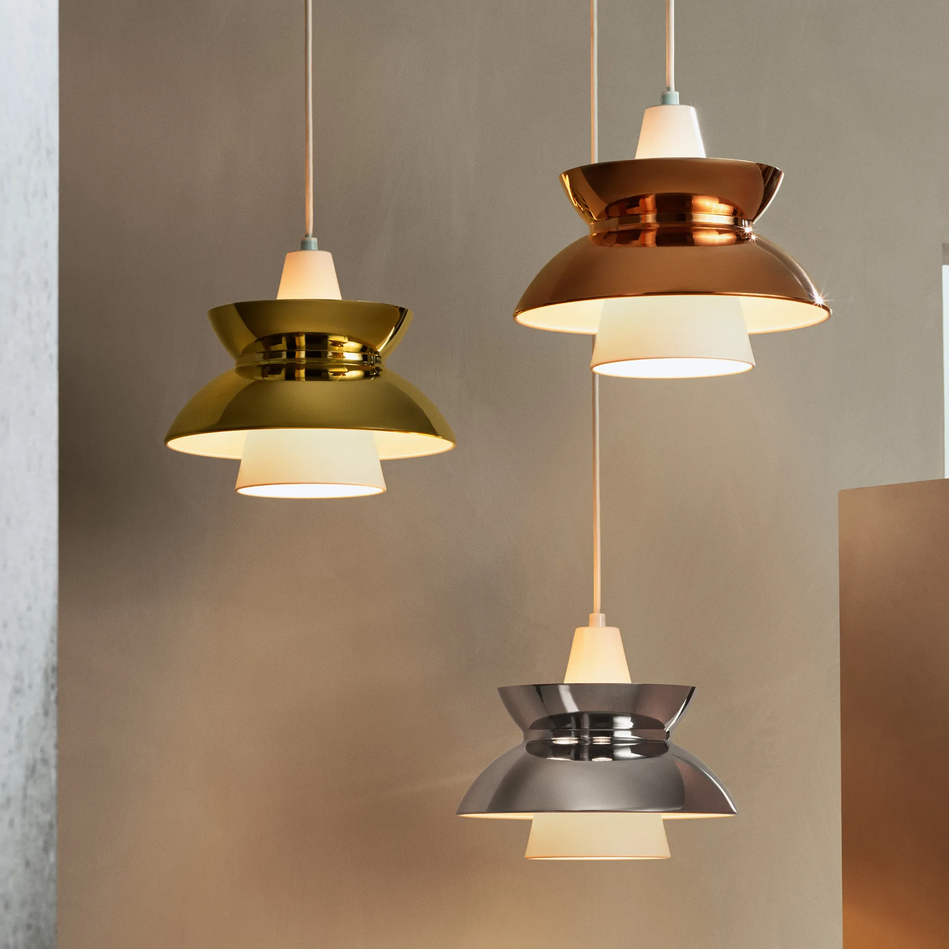 Doo-Wop pendant lamp metal, Copper Louis Poulsen
