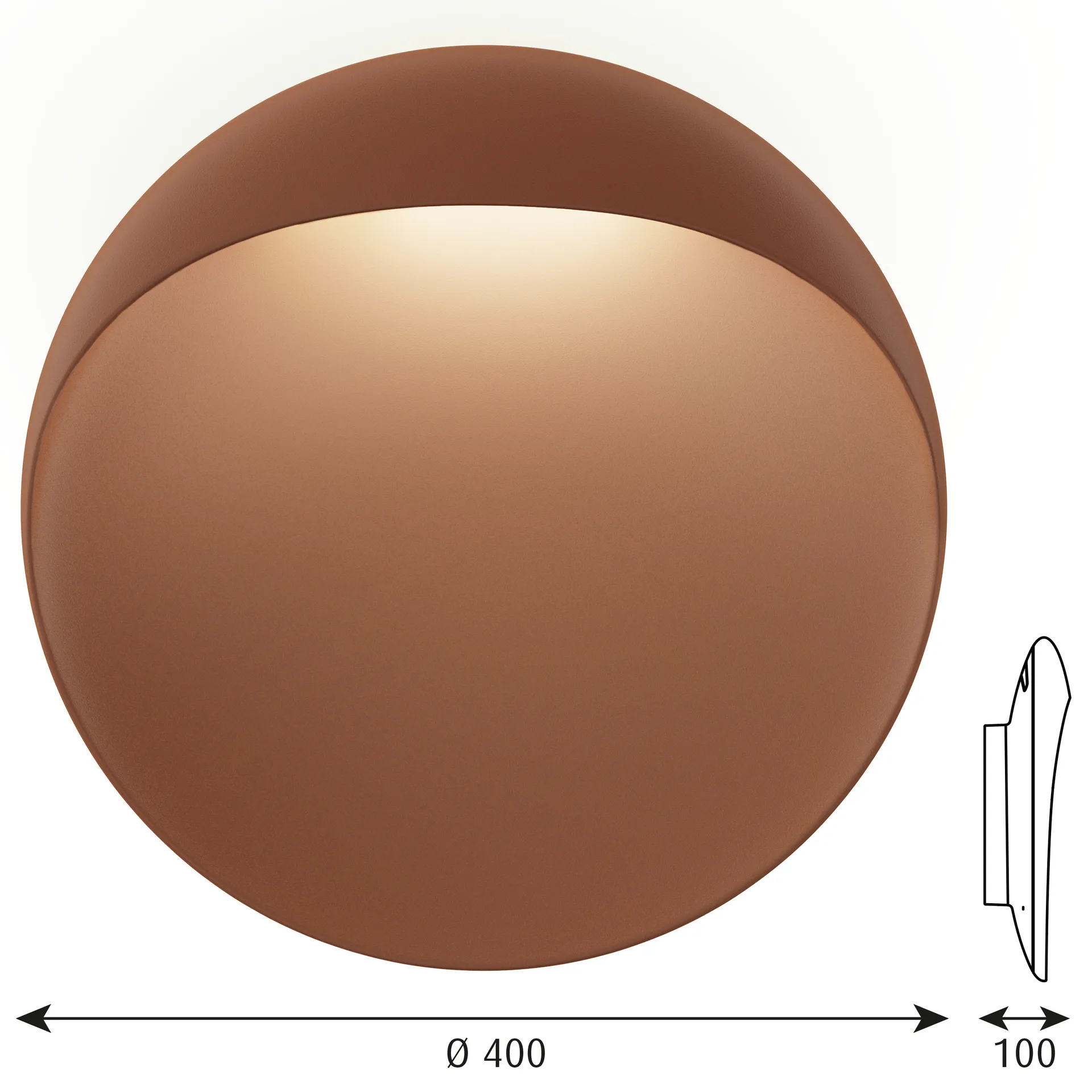 Flindt wall lamp Ø40 cm, Corten Louis Poulsen