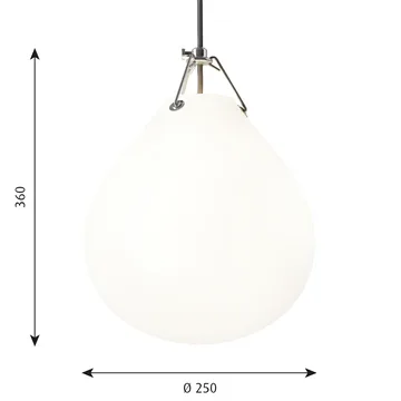 Moser pendant lamp Ø25 cm - Matte white - Louis Poulsen