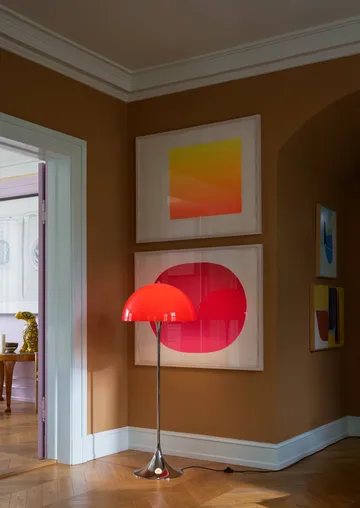 Panthella 500 floor lamp - Original opal red - Louis Poulsen