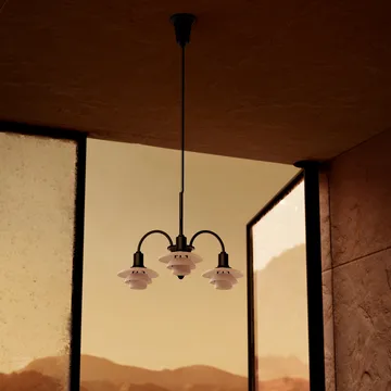 PH 1/1 Chandelier Centenary Edition chandelier - Brass-dusty terracotta, 3 arms - Louis Poulsen