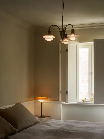 PH 1/1 Chandelier Centenary Edition chandelier - Brass-dusty terracotta, 3 arms - Louis Poulsen