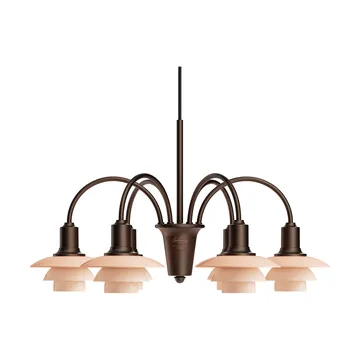 PH 1/1 Chandelier Centenary Edition chandelier - Brass-dusty terracotta, 6 arms - Louis Poulsen