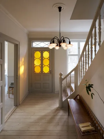 PH 1/1 Chandelier Centenary Edition chandelier - Brass-dusty terracotta, 6 arms - Louis Poulsen