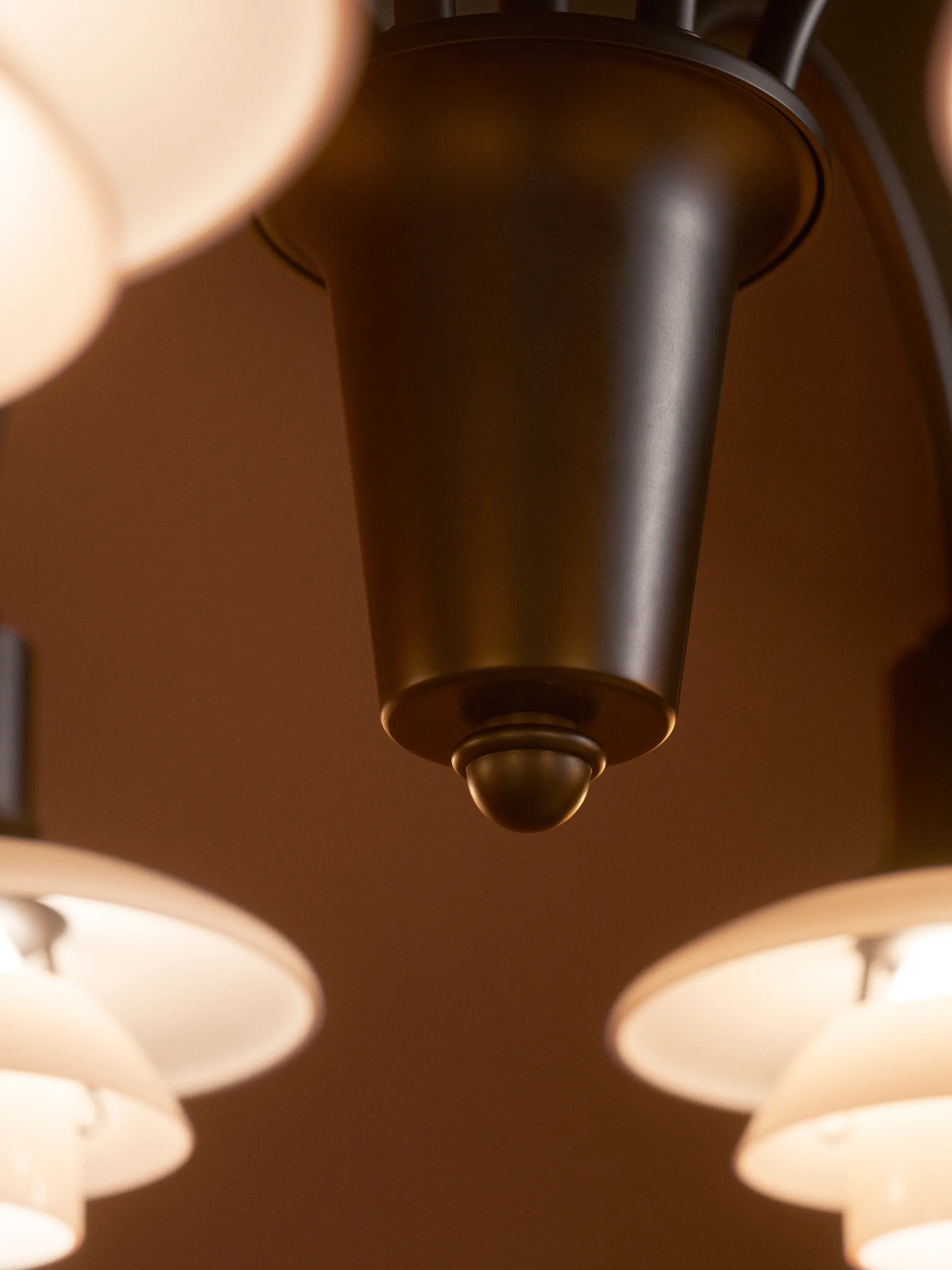 PH 1/1 Chandelier Centenary Edition chandelier, Brass-dusty terracotta, 9 arms Louis Poulsen