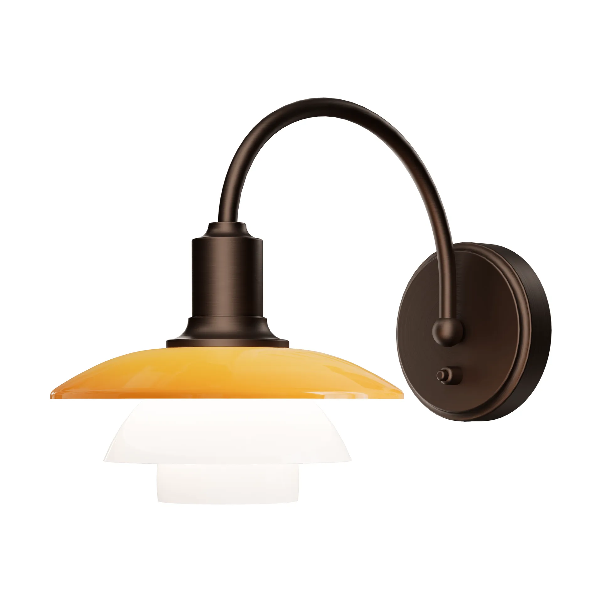 PH 2/2 Centenary Edition wall lamp, Amber-opal white, quick installation Louis Poulsen