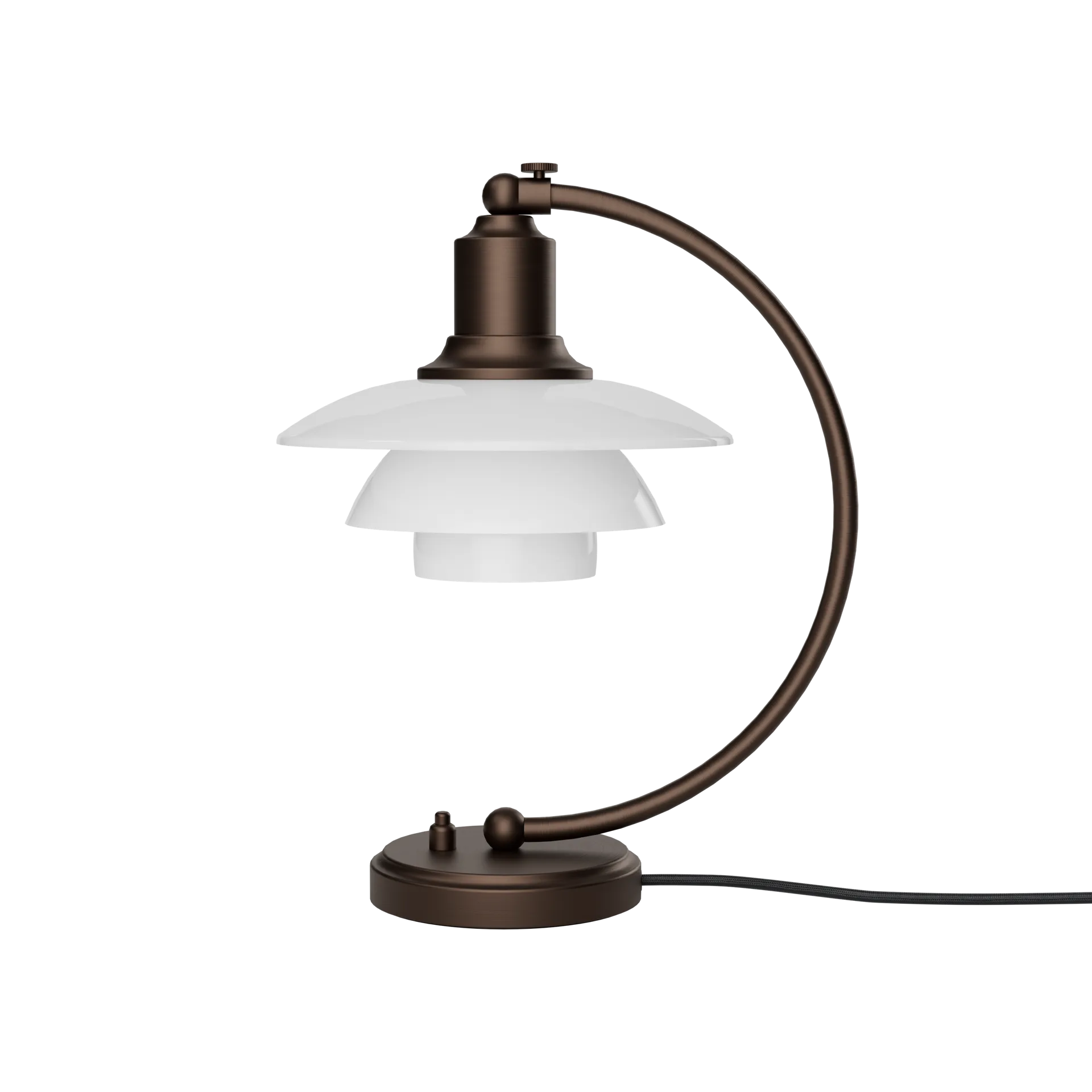 PH 2/2 Luna table lamp, Aged brass-opal glass Louis Poulsen