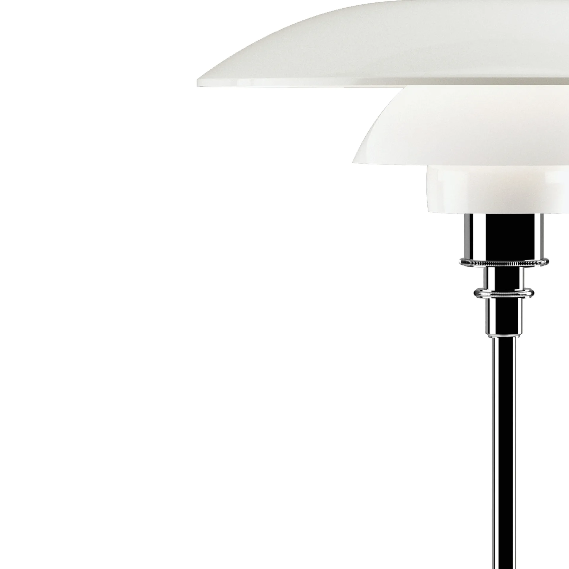 PH 3½-2½ opalglass table lamp, Chome Louis Poulsen