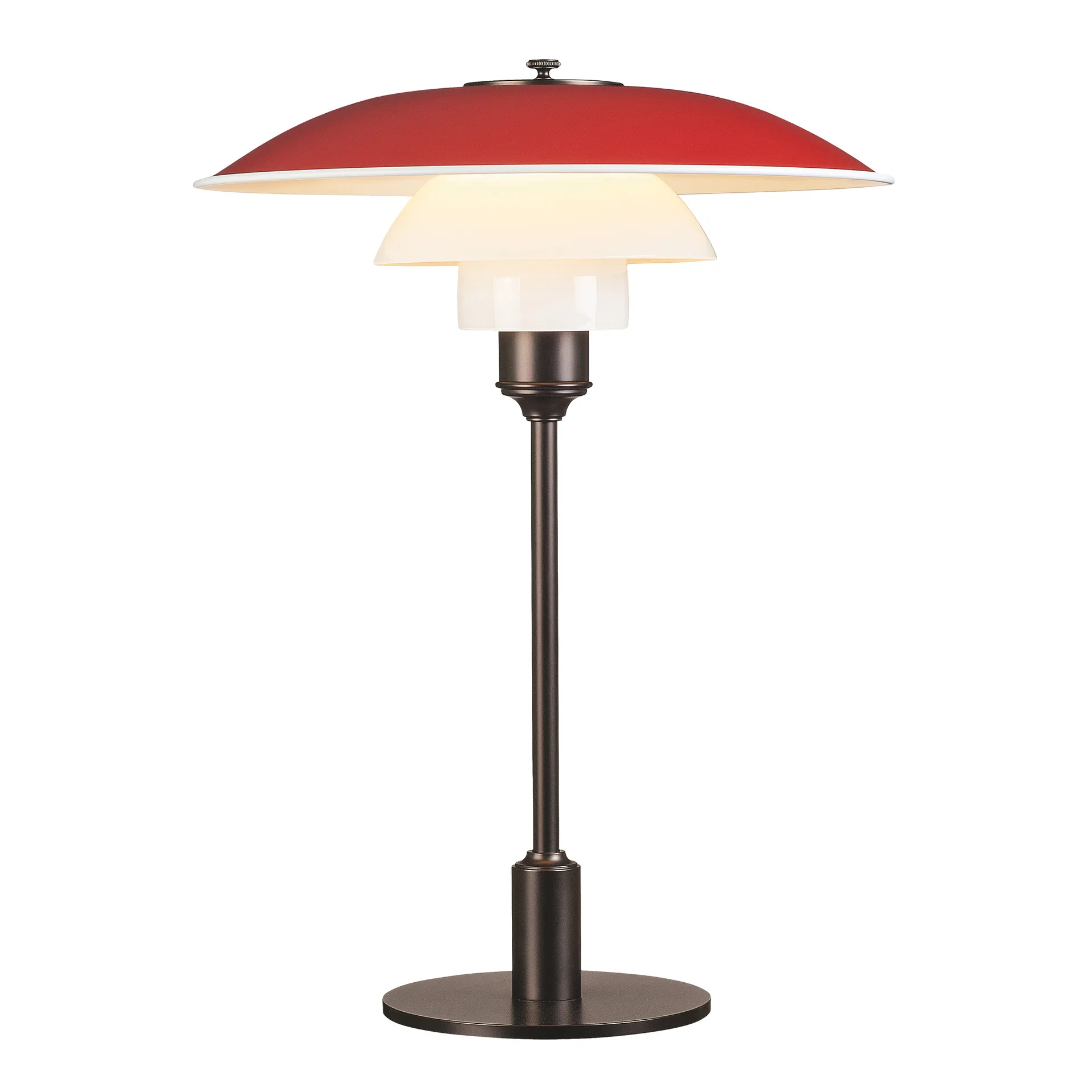 PH 3½-2½ table lamp, Red Louis Poulsen