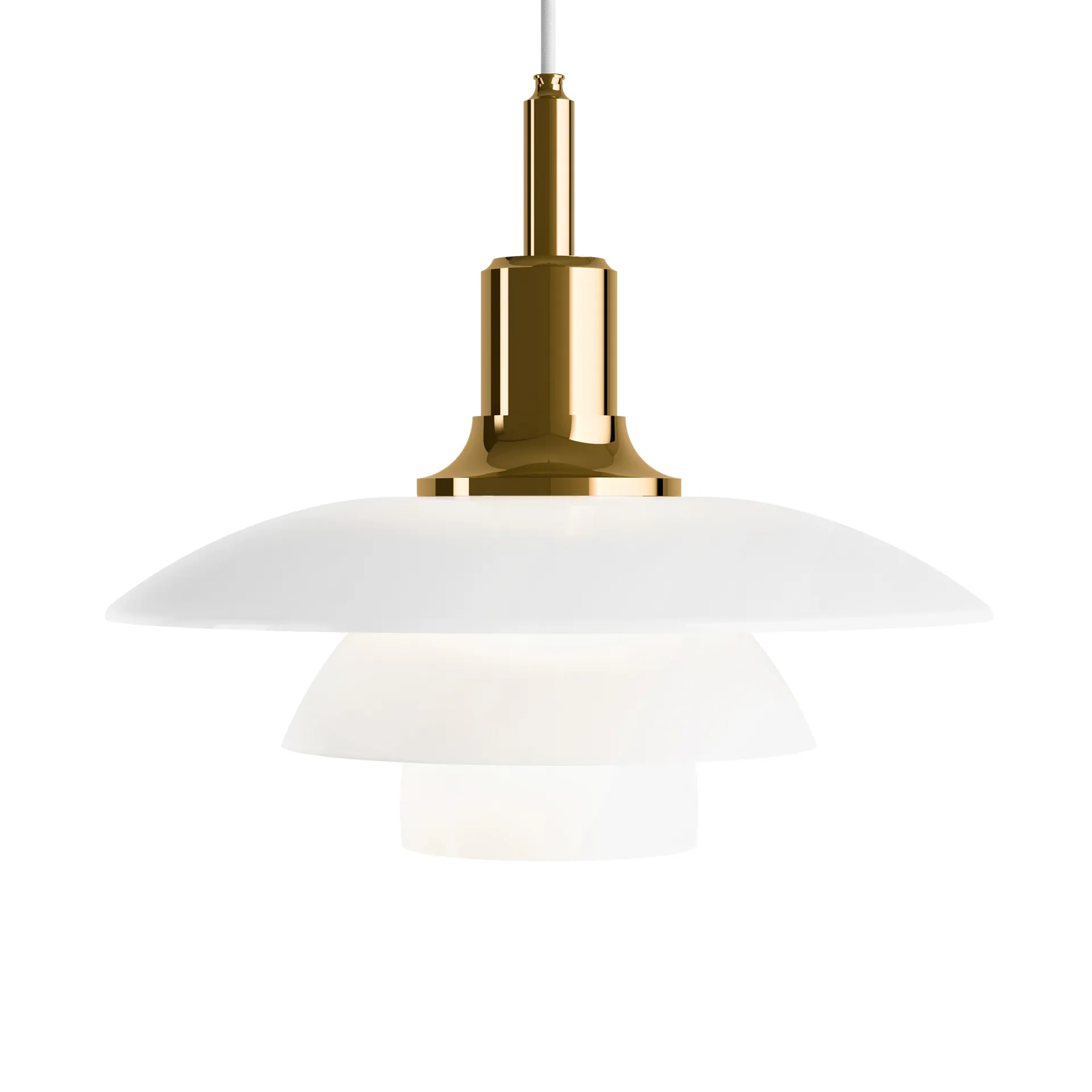 PH 3½-3 opalglass pendant lamp, Brass Louis Poulsen