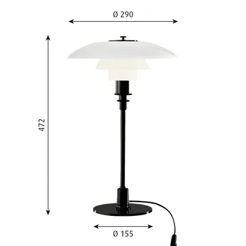 PH 3/2 table lamp - Black - Louis Poulsen