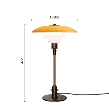 PH 3/2 table lamp Centenary Edition - Amber-opal white - Louis Poulsen