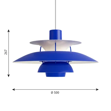 PH 5 pendant lamp - Ø500, Blue - Louis Poulsen