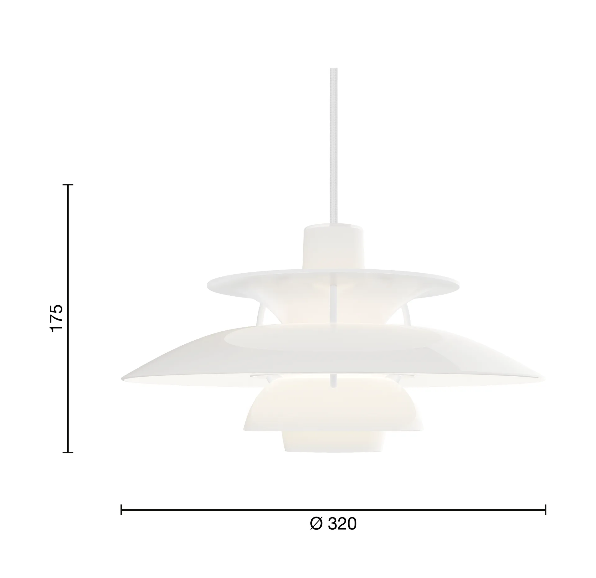 PH 5 pendant light, Ø320, Opal white (white) Louis Poulsen