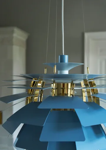 PH Artichoke pendant lamp Ø60 cm - Dusty blue-brass metallised - Louis Poulsen