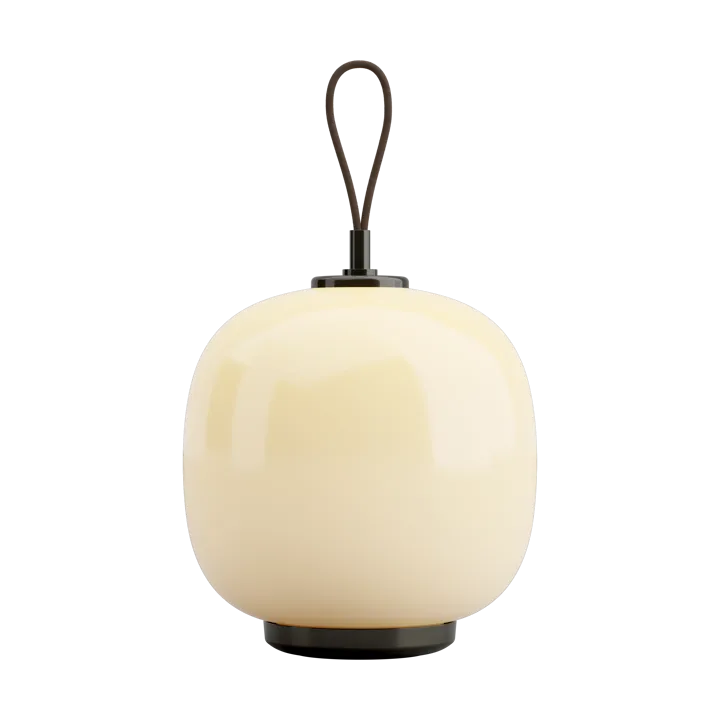 VL45 Radiohus portable lamp Ø17,5 cm - Brass-pale yellow glass - Louis Poulsen