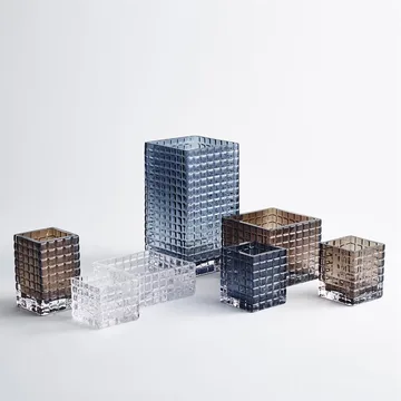 City lights 2  candle holder - Smoke - Louise Roe