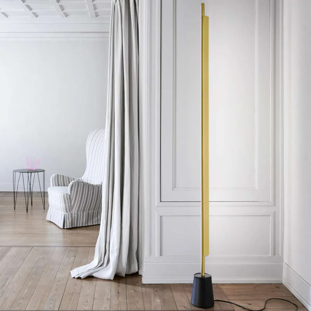 Compendium floor lamp, Brass Luceplan