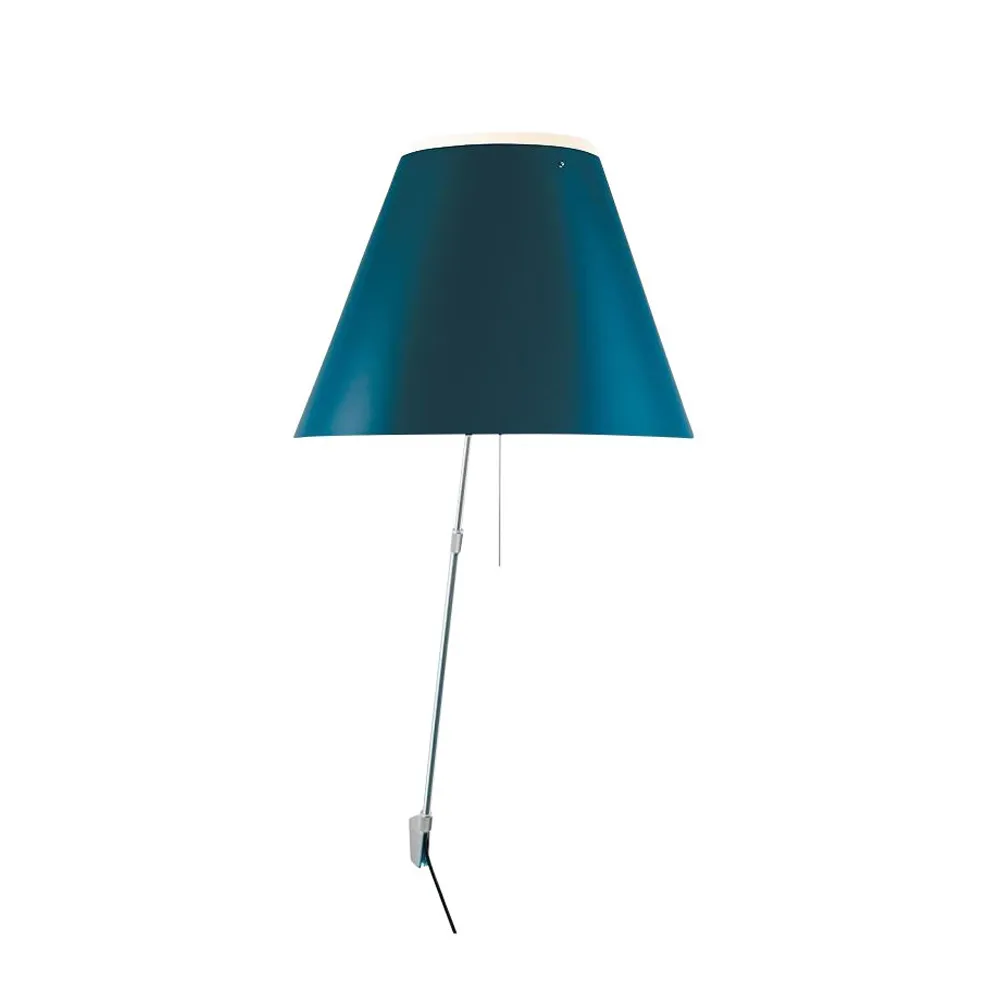 Costanza D13 a wall lamp, Petroleum blue Luceplan