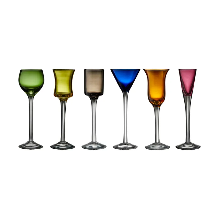 Lyngby Glas shot glasses 2,5-5 cl 6 pieces - Mix - Lyngby Glas
