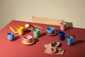 Rhombe mug with handle 33 cl - Blue - Lyngby Porcelæn