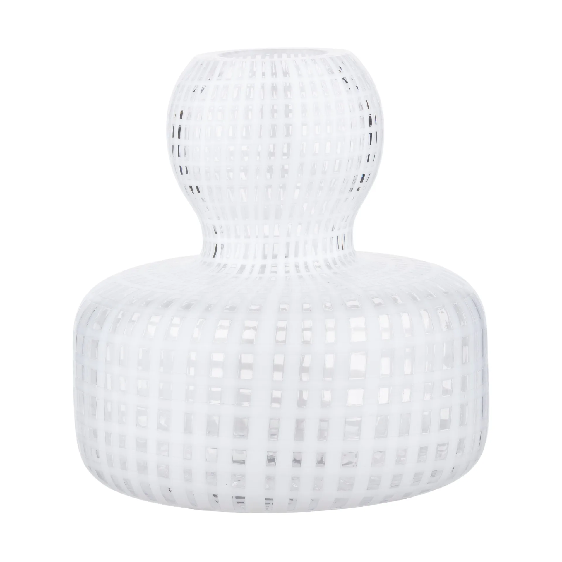 Flower vase Ø10 cm, Clear-white Marimekko