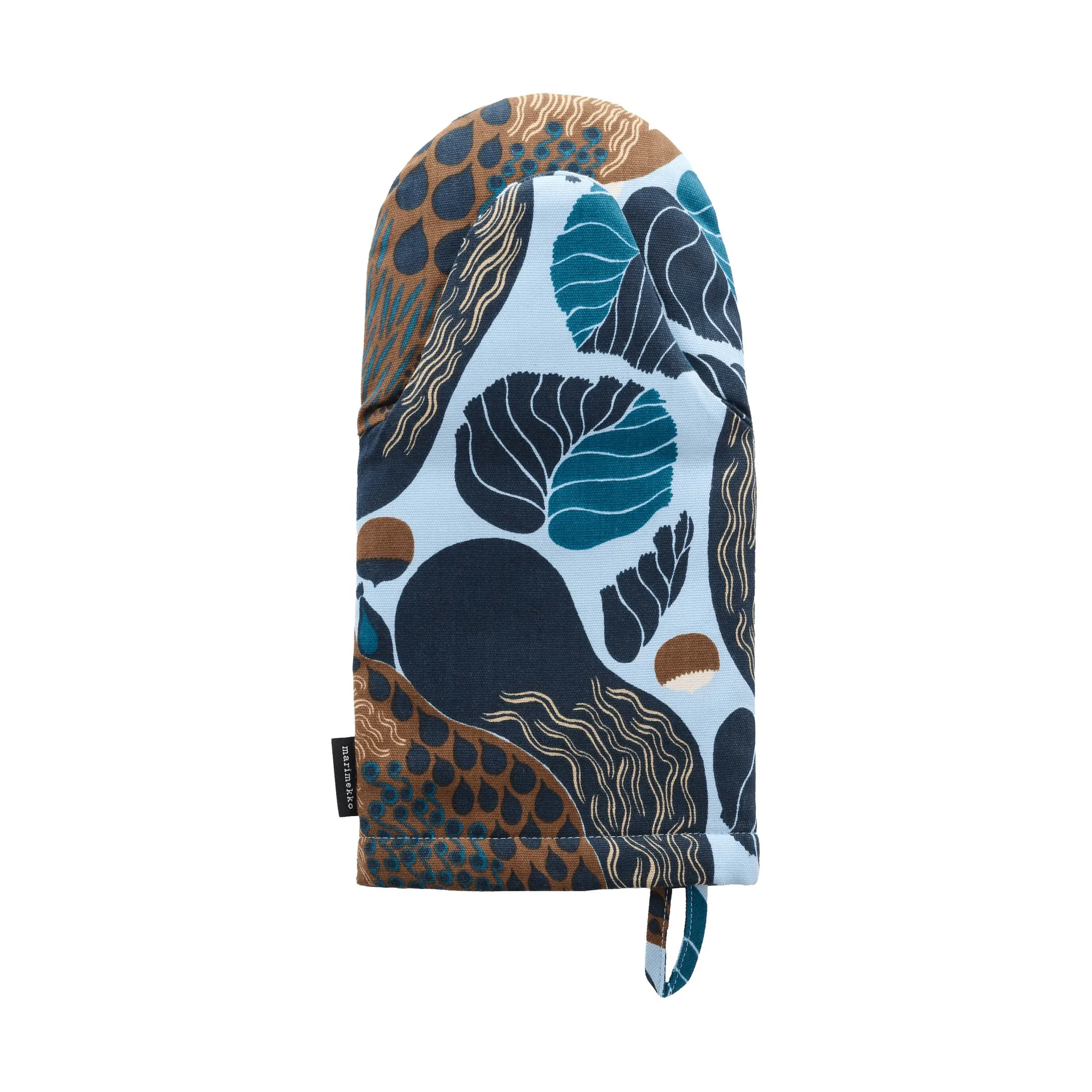 Pieni Kurre oven glove, Sky blue-multicolour Marimekko