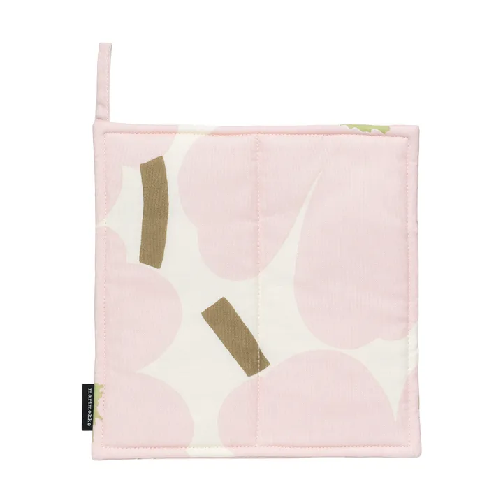 Pieni Unikko pot holder 21,5x21,5 cm - Off white-pink-pear-sand - Marimekko