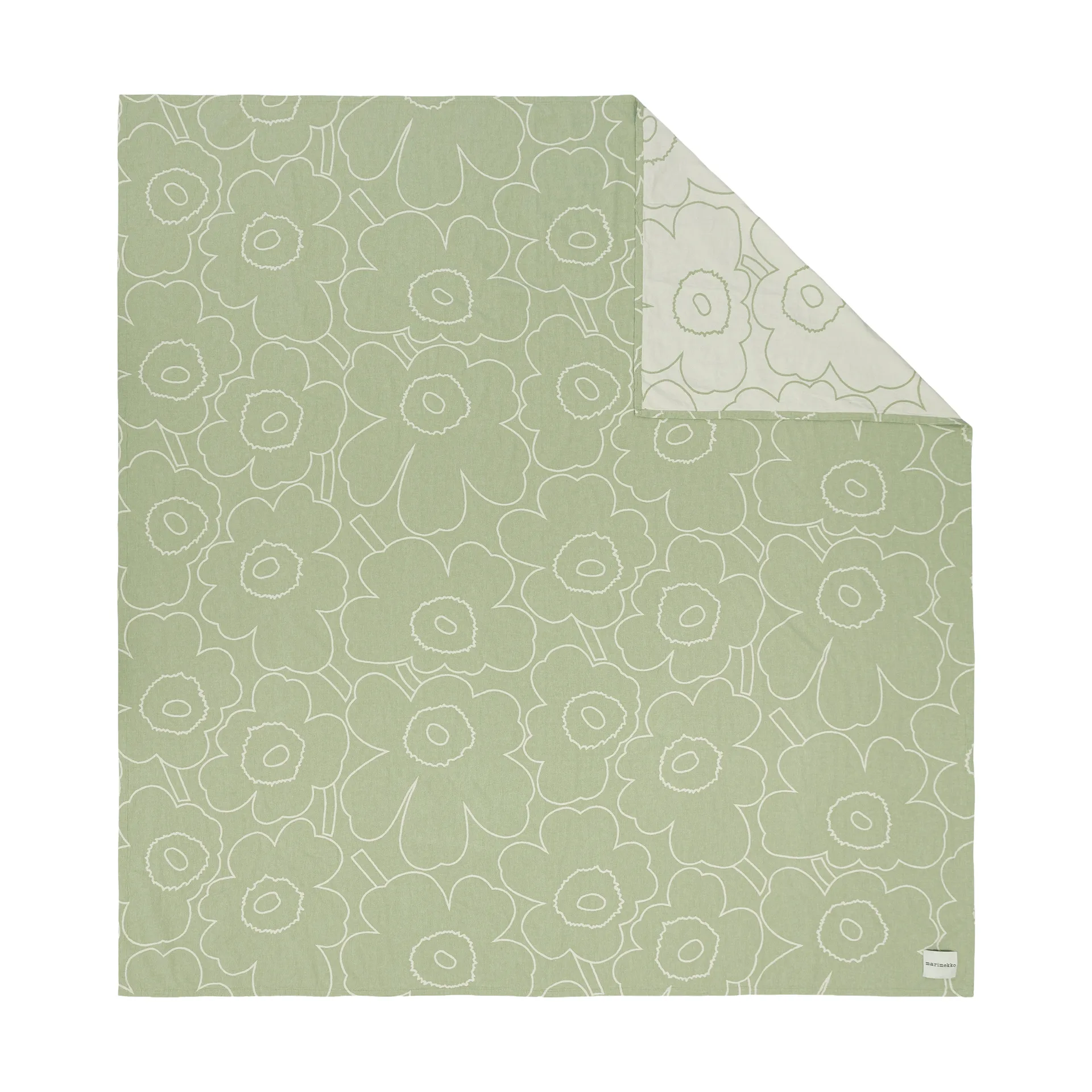 Piirto Unikko bedspread 260x260 cm, Pear-off white Marimekko