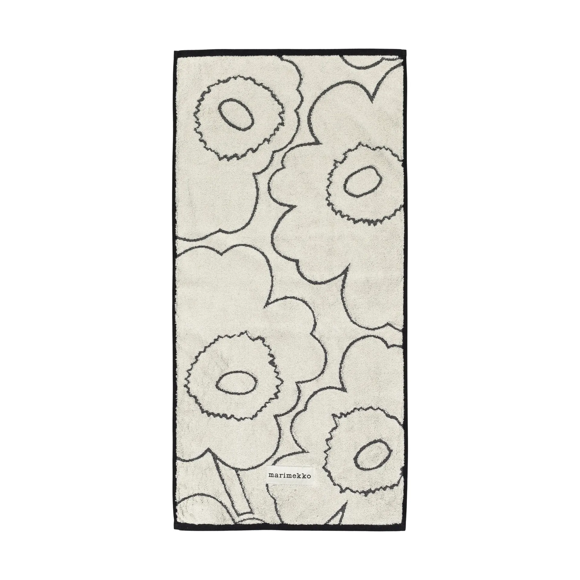 Piirto Unikko towel 50x100 cm, Ivory-black Marimekko