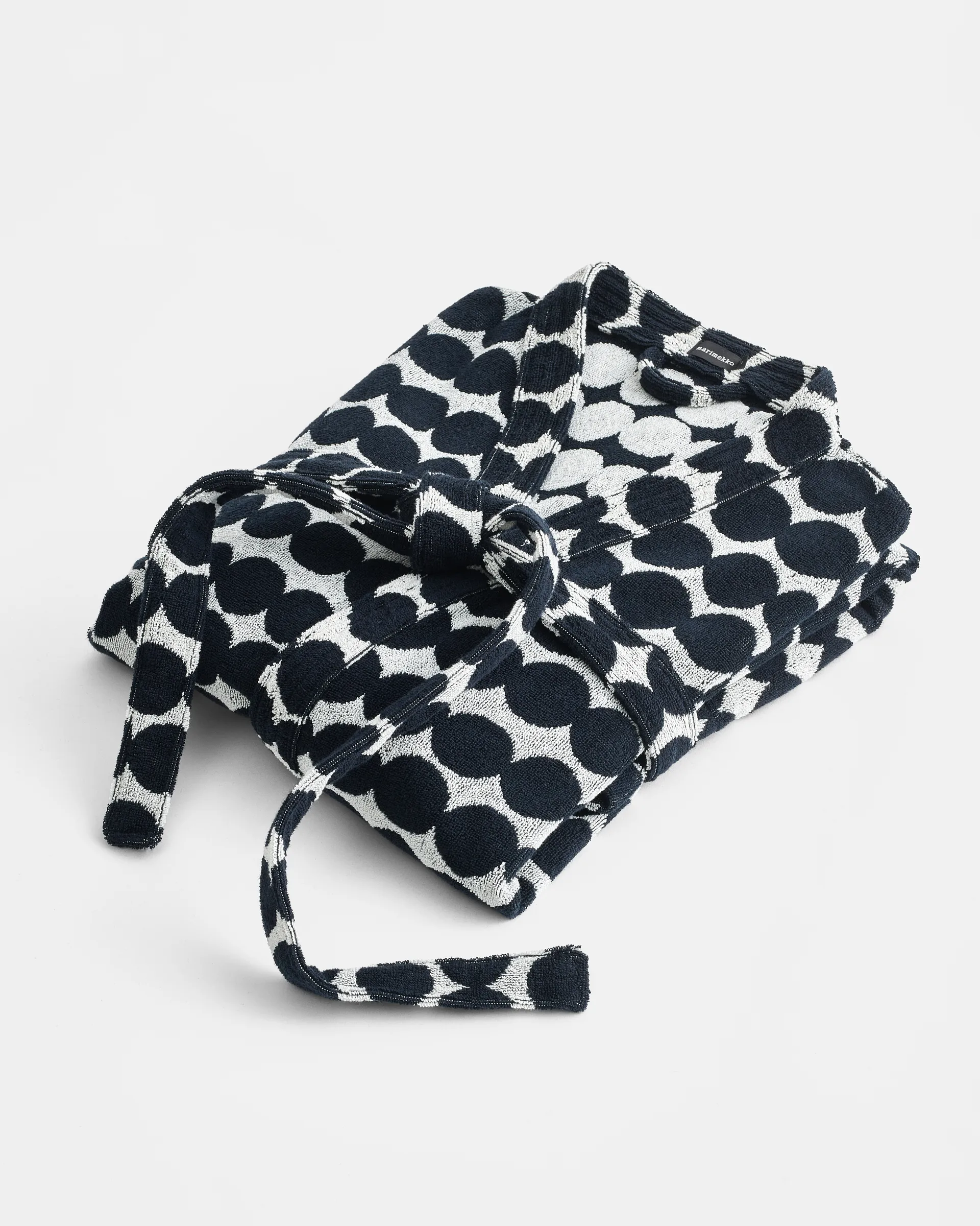 Räsymatto bathrobe, Black-white, S Marimekko
