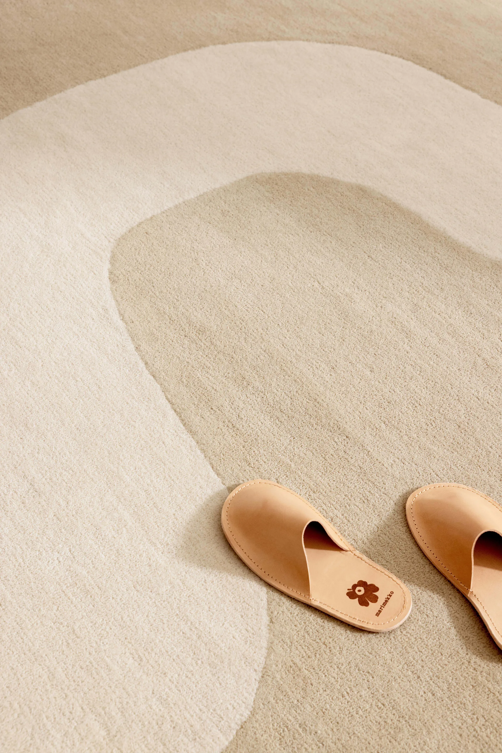 Seireeni wool rug, Warm beige, 250x350 cm Marimekko