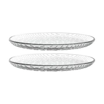 Syksy side plate glass Ø17 cm 2-pack - Clear - Marimekko
