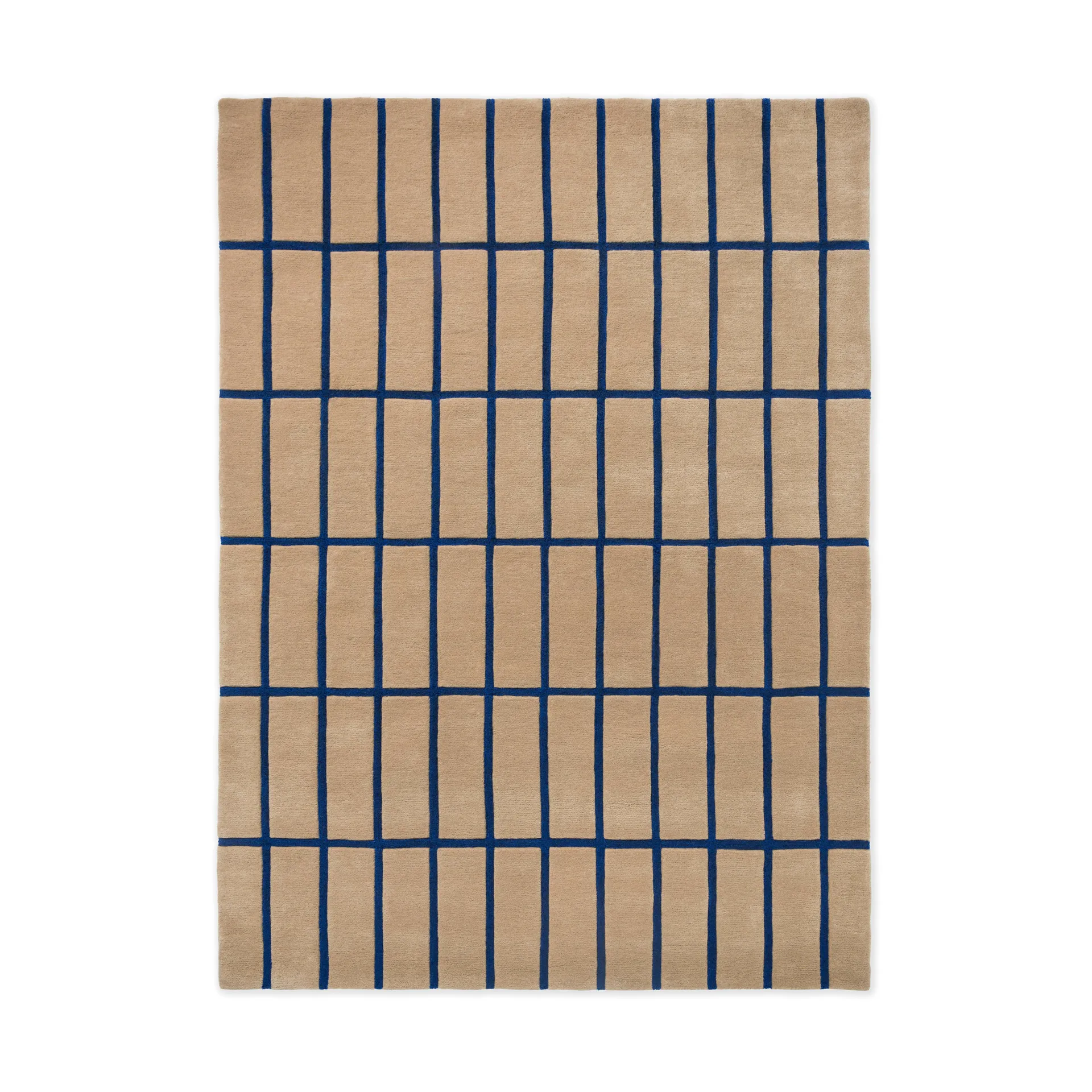 Tiiliskivi wool rug, Bright blue, 140x200 cm Marimekko