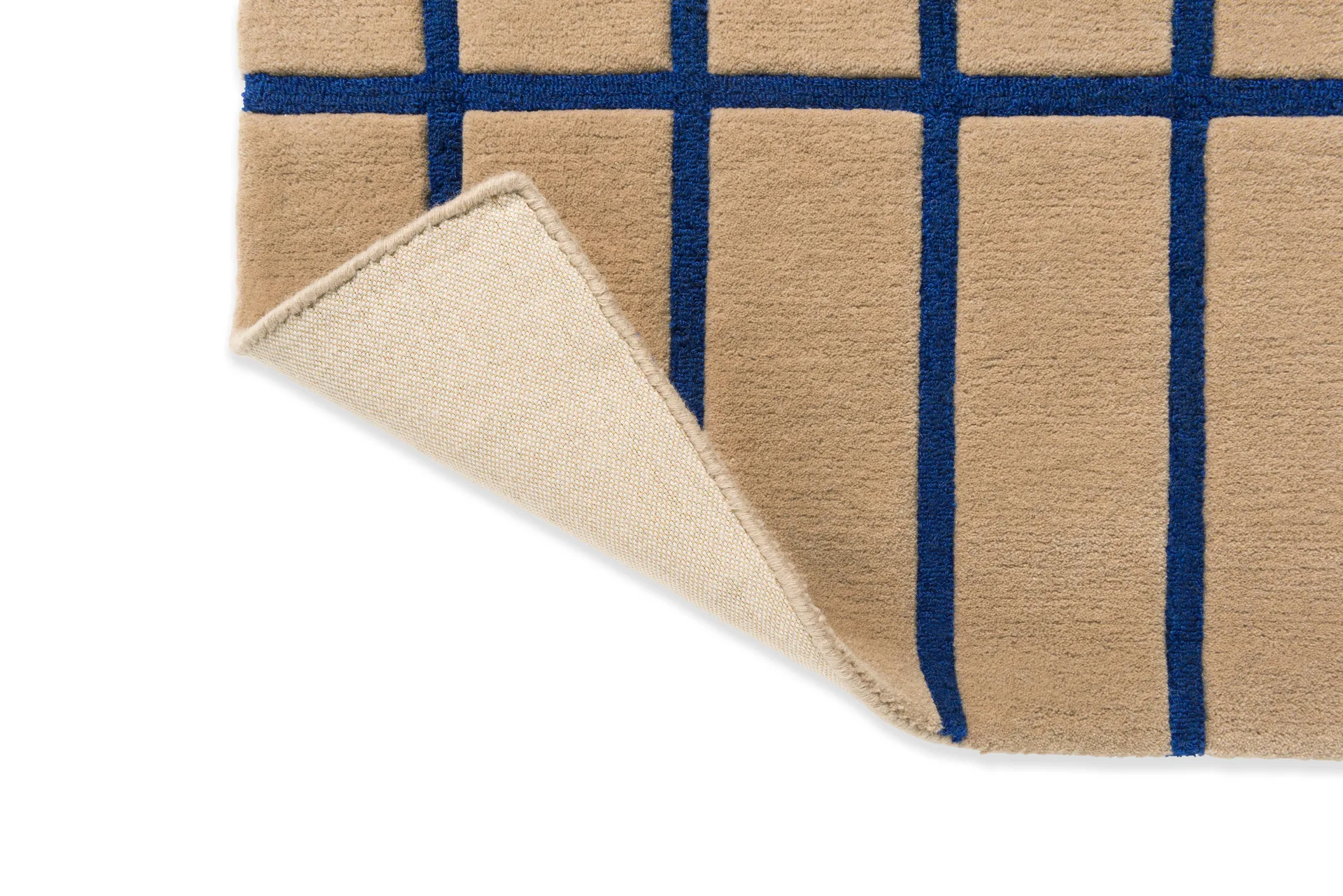 Tiiliskivi wool rug, Bright blue, 140x200 cm Marimekko