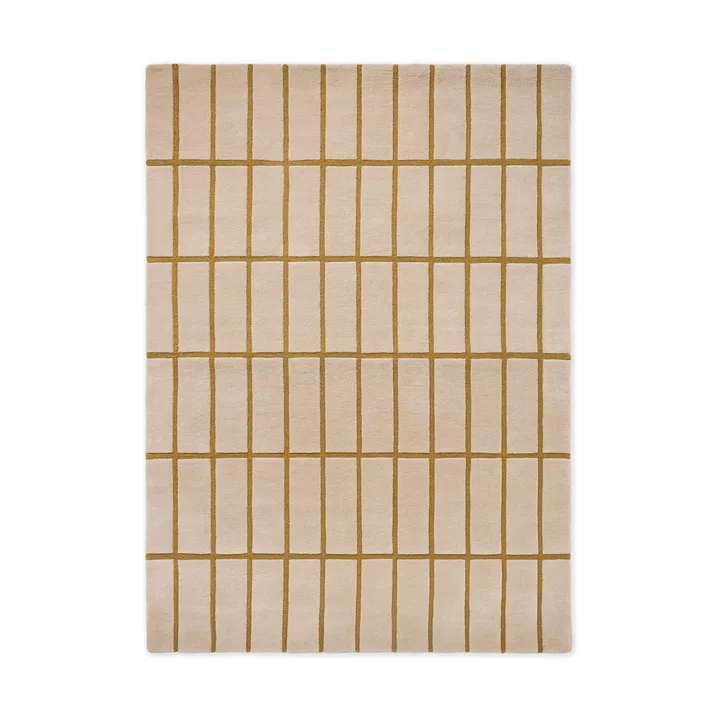 Tiiliskivi wool rug - Bronze yellow, 140x200 cm - Marimekko