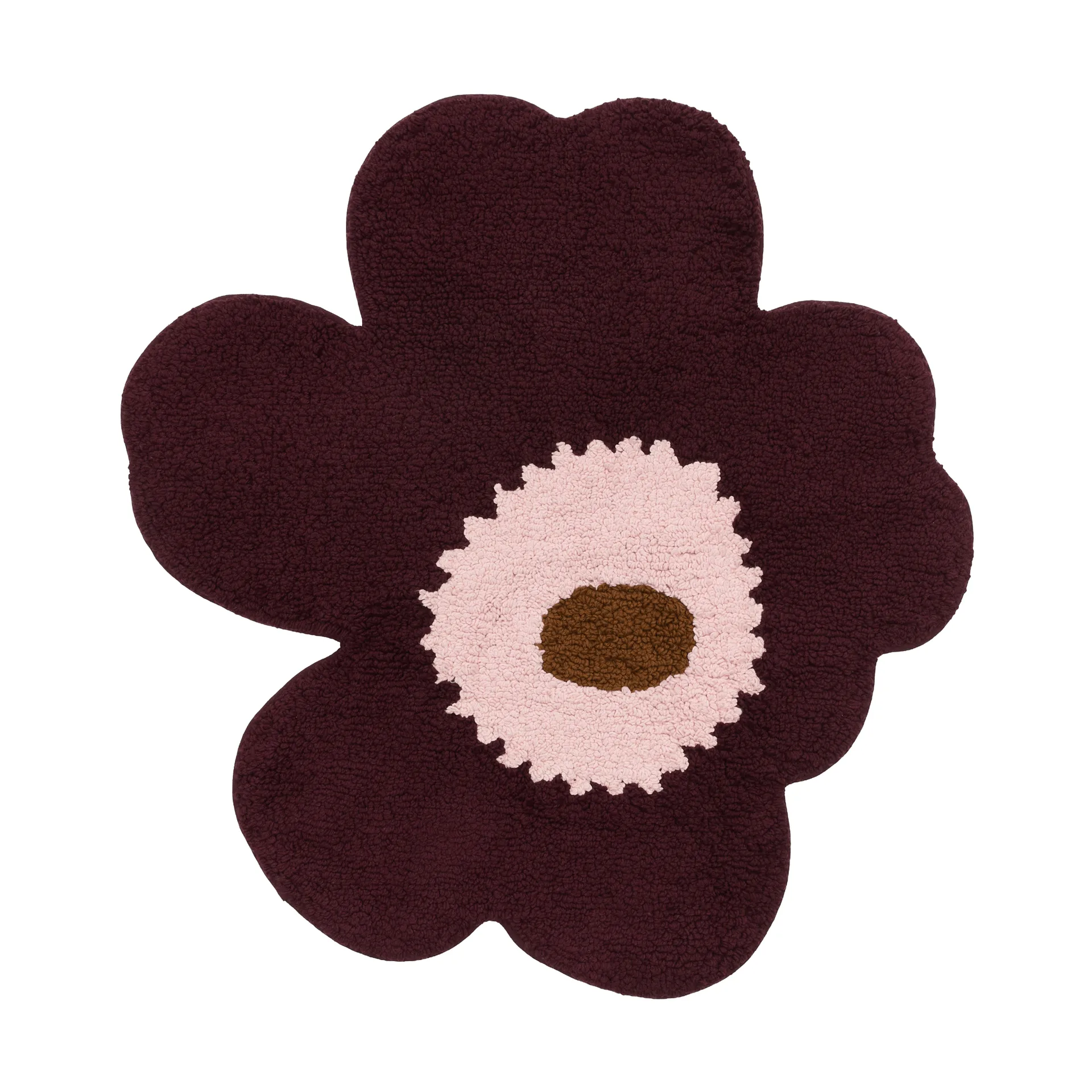 Unikko bath mat 73x74 cm, Plum-pink-toffee Marimekko