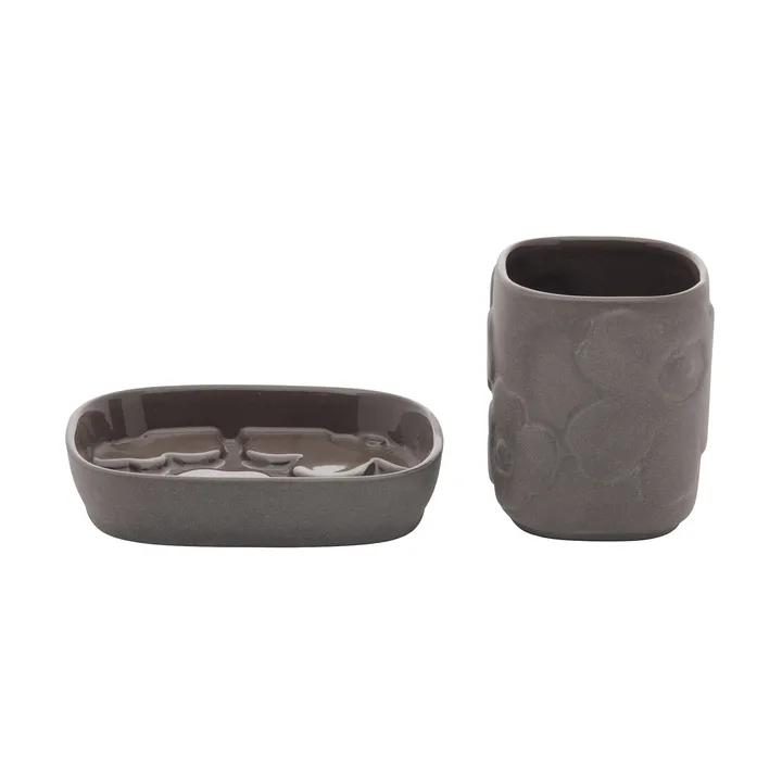 Unikko bathroom set 2 pieces - Volcanic rock - Marimekko