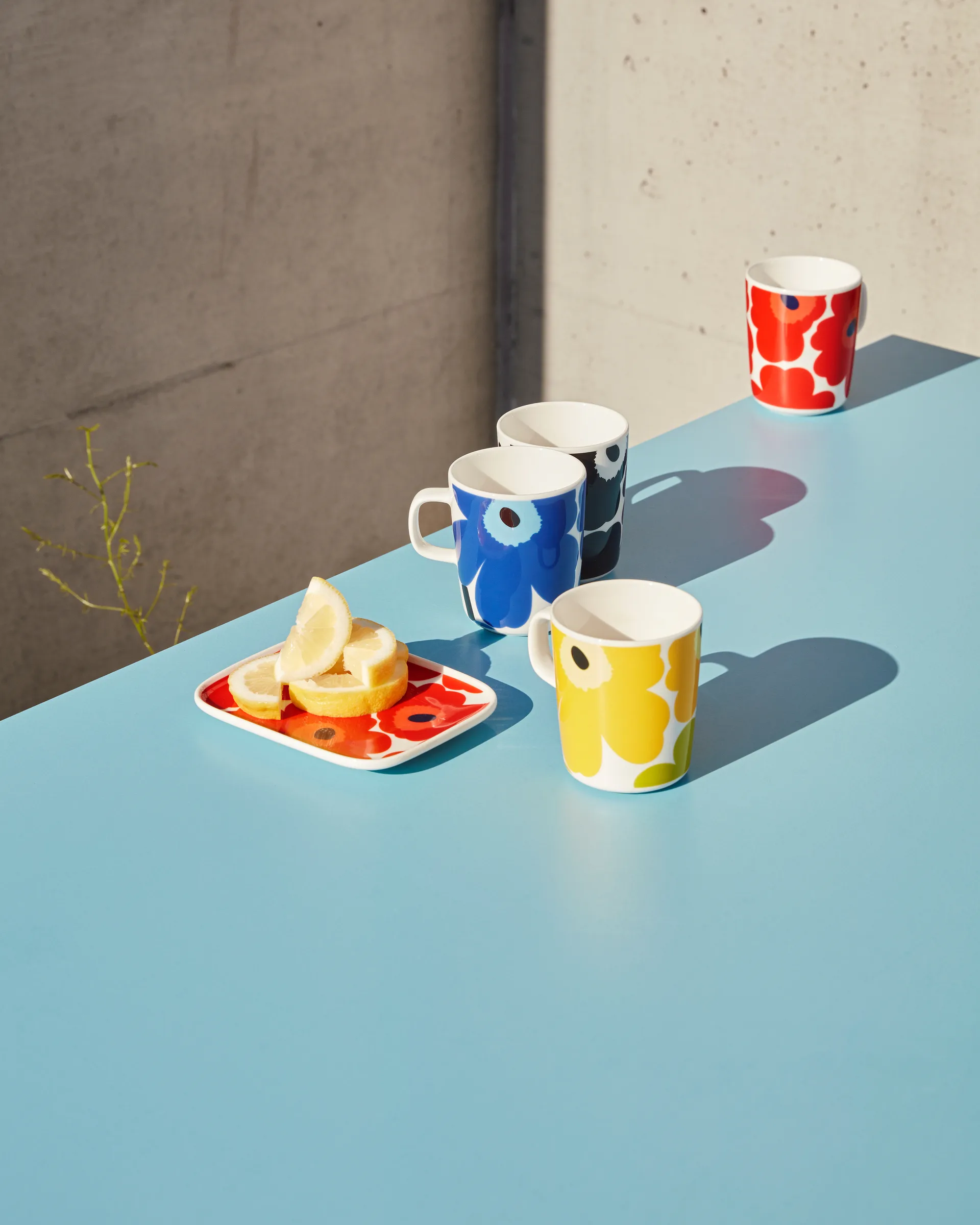 Unikko breakfast set, White-black Marimekko