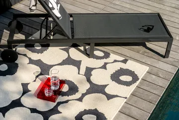 Unikko outdoor rug - Charcoal-white, 200x280 cm - Marimekko