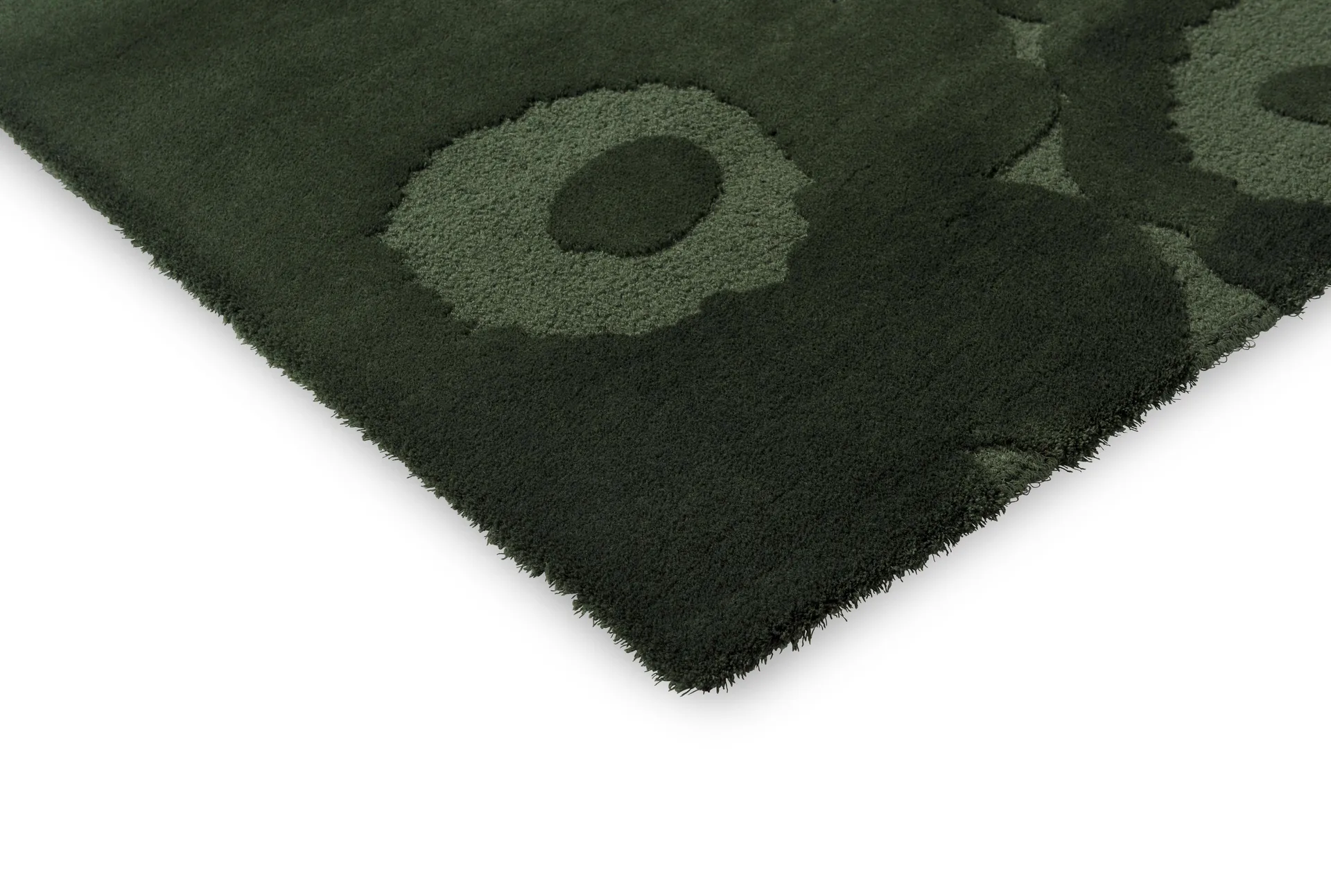 Unikko wool rug, Dark green, 170x240 cm Marimekko