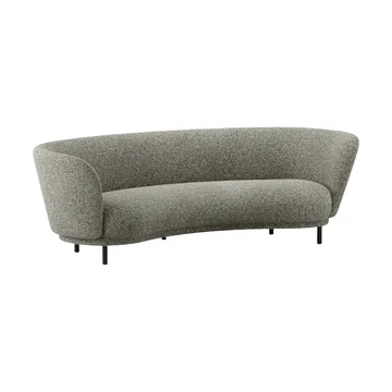 Dandy 3-seater sofa - Black oak - Kirkby Design, Spiral - 23 Monochrome - Massproductions